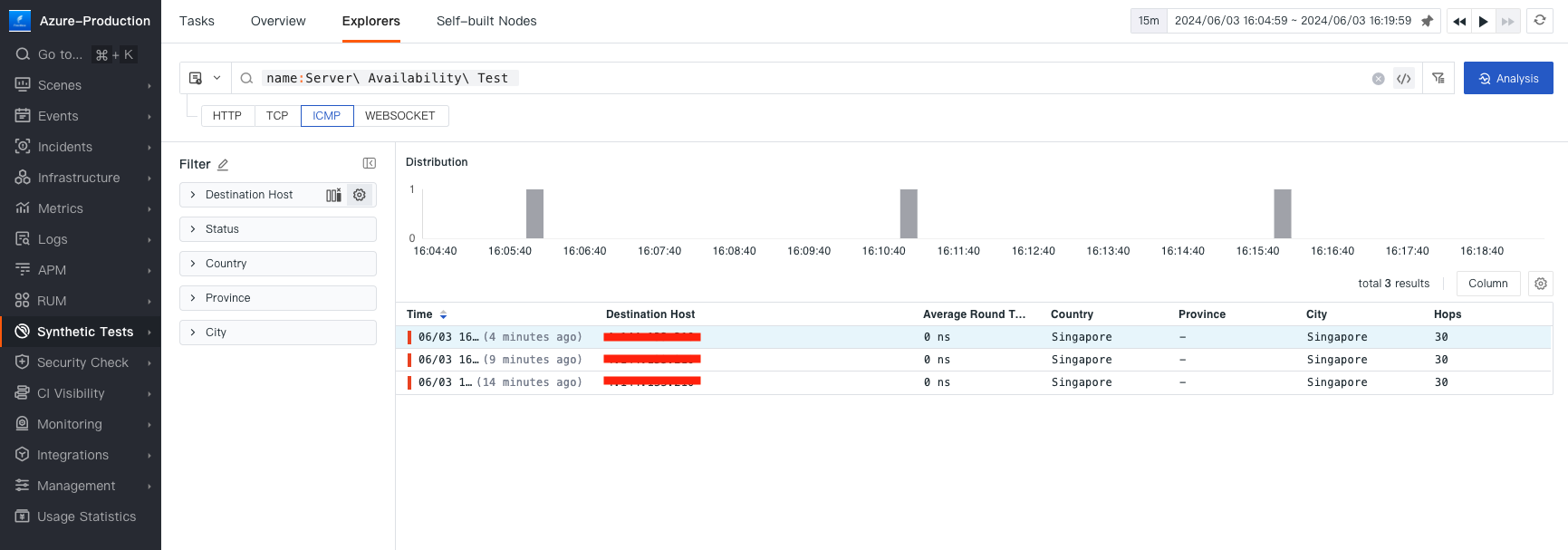 Create ICMP Task Screen 7